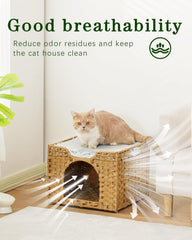 SETVSON cat bed with double-sided cushion supports seasonal comfort