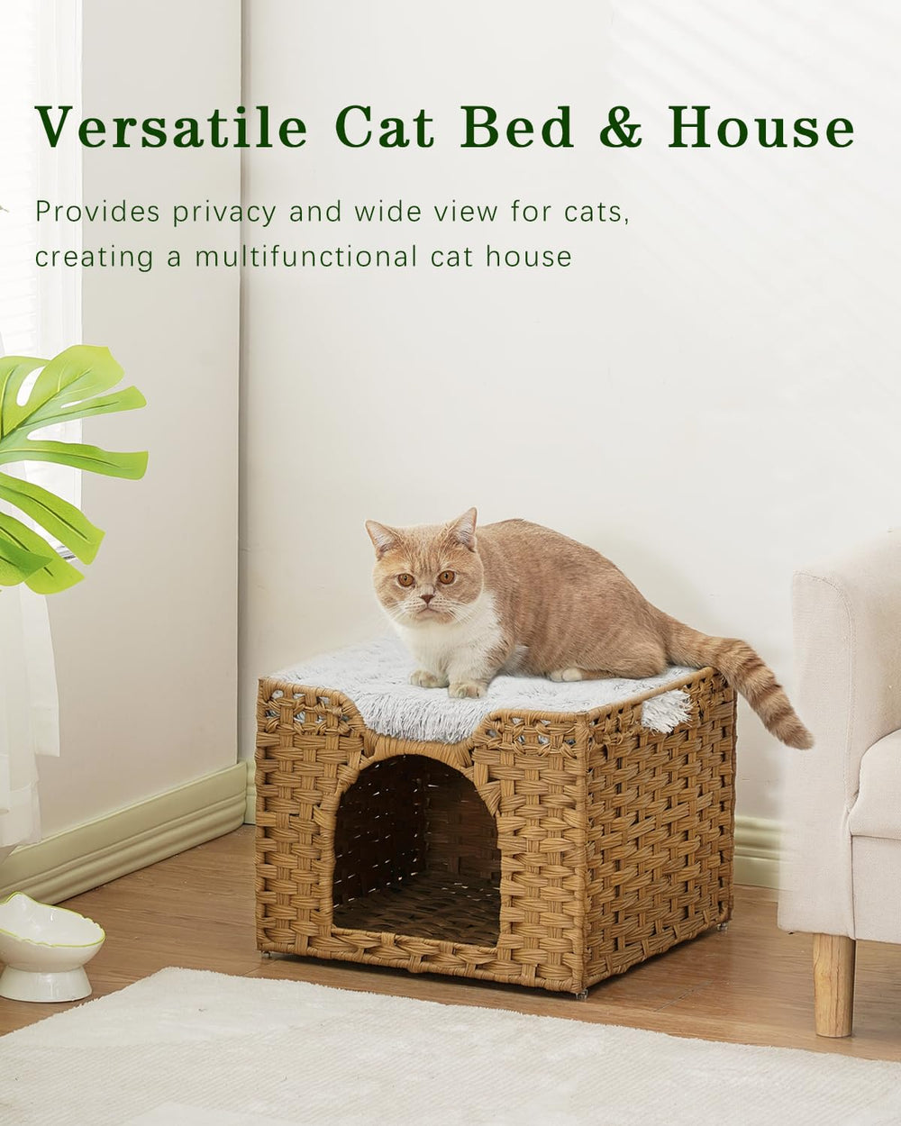 SETVSON indoor cat cube includes two S-shaped hooks for quick mounting