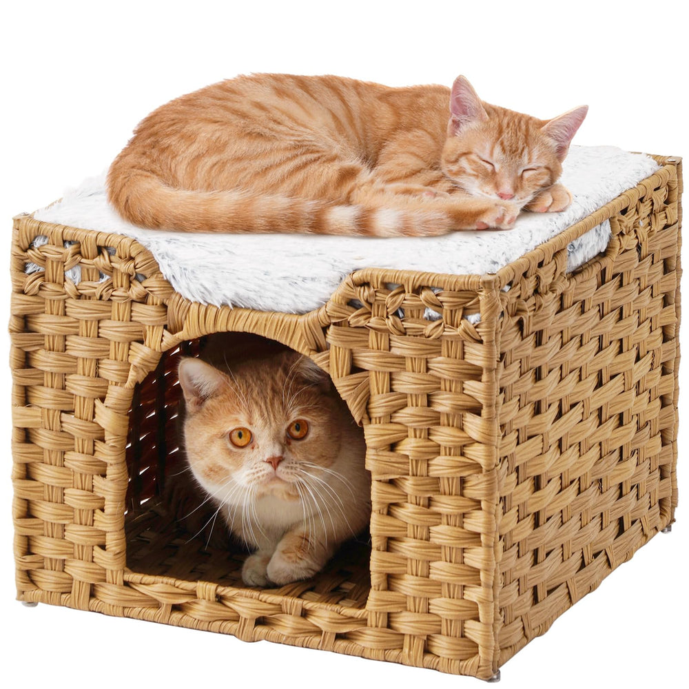 SETVSON cat-bed indoor kitten-house top view showing sturdy frame for safe lounging