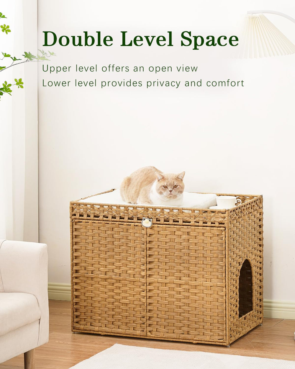 SETVSON litter mat included to reduce litter mess and simplify cleaning.
