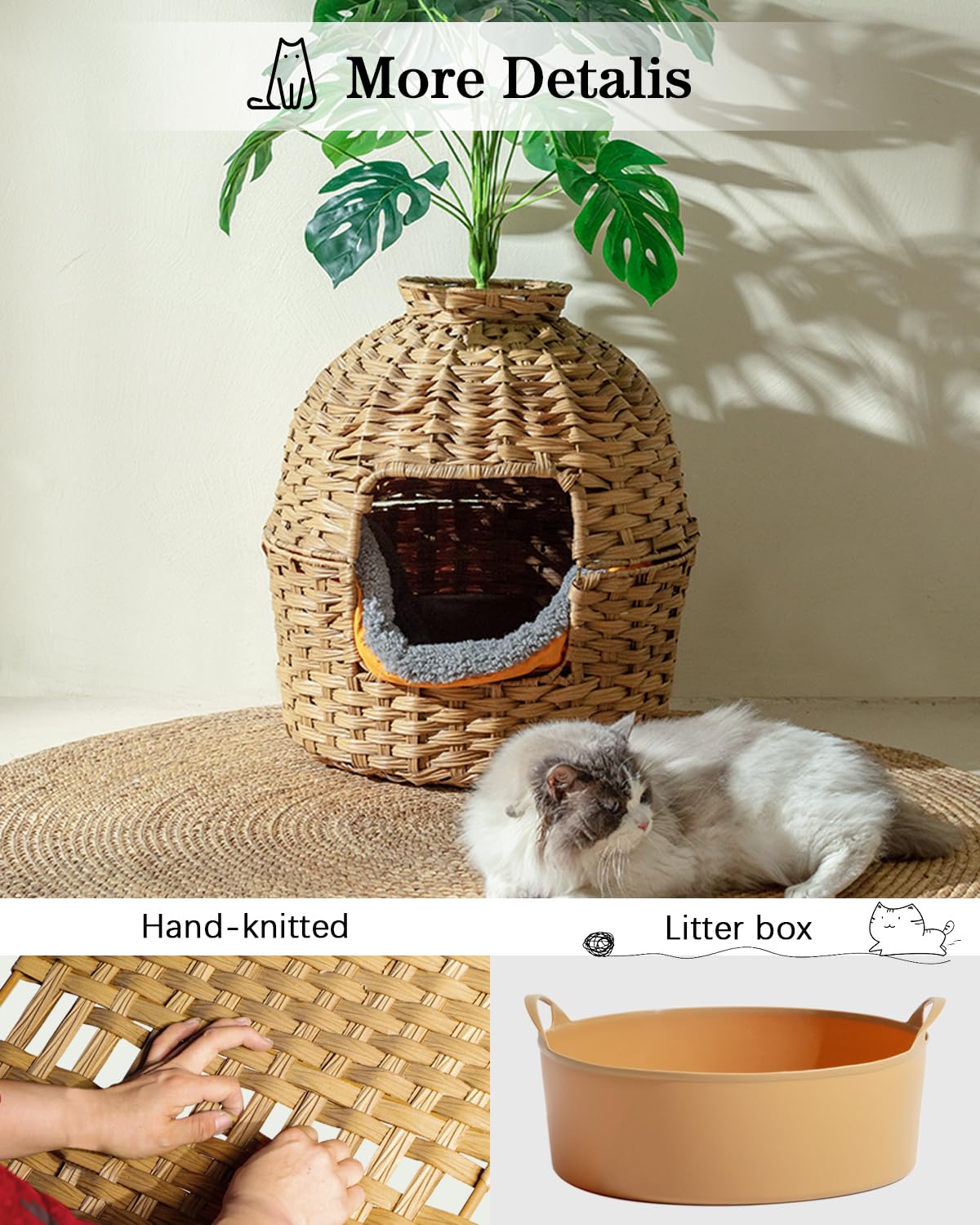 SETVSON corner litter enclosure fits living rooms without clutter.