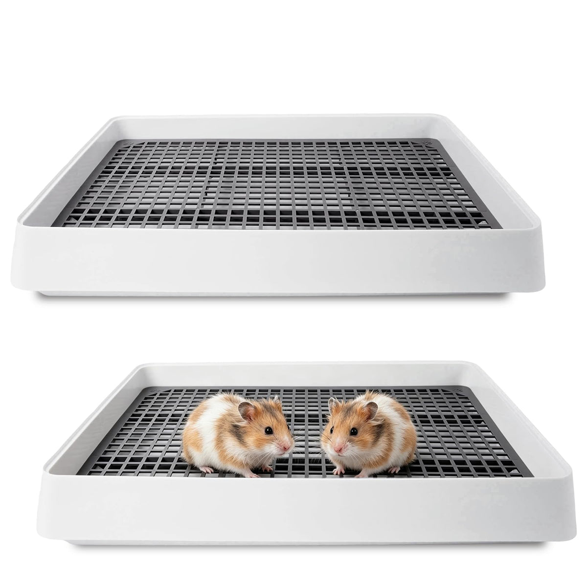 Seuqhck rabbit litter box grate close-up showing perforated grate for waste separation