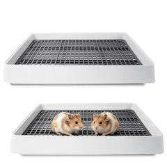 Seuqhck rabbit litter box grate close-up showing perforated grate for waste separation