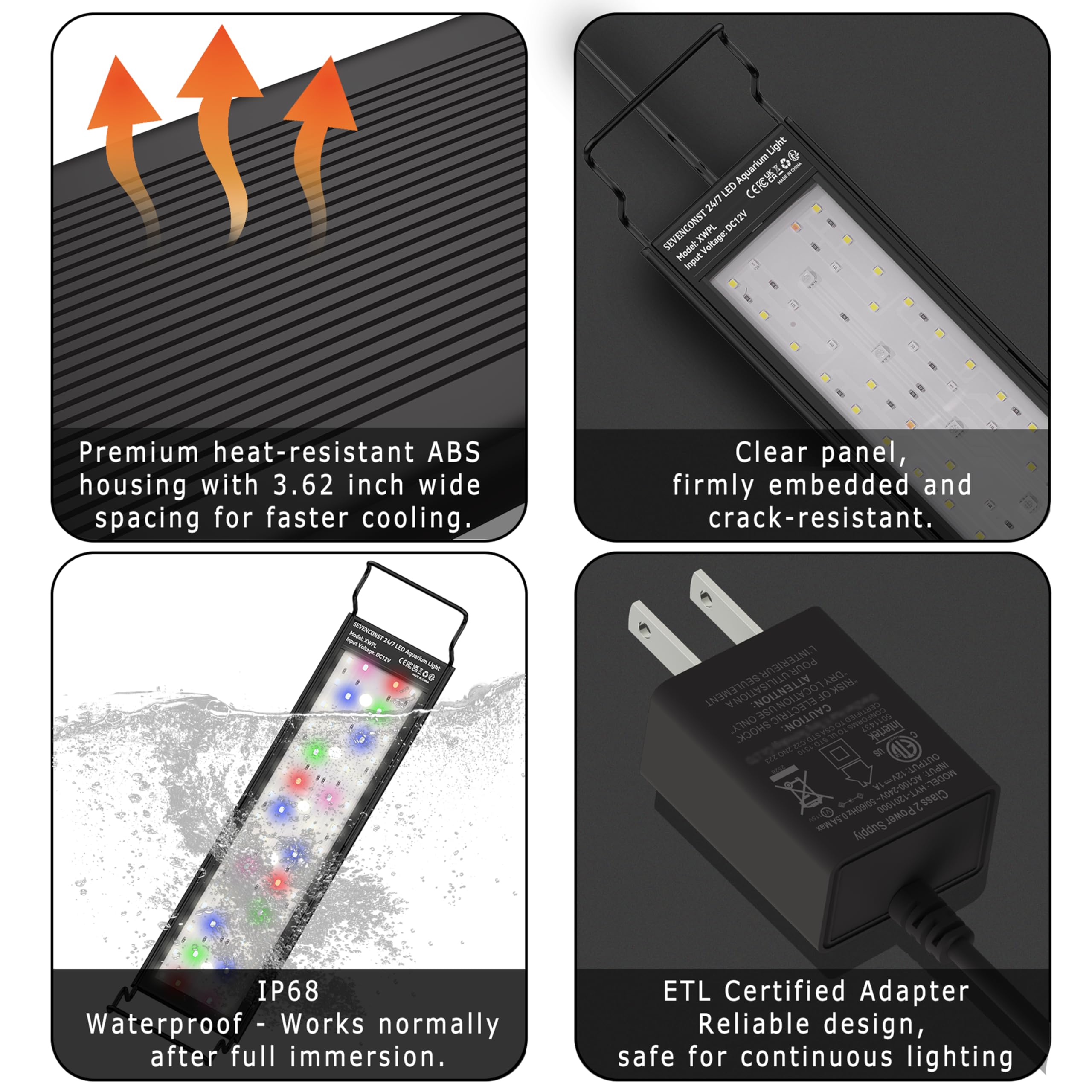 SevenCONST nine brightness levels with memory restore