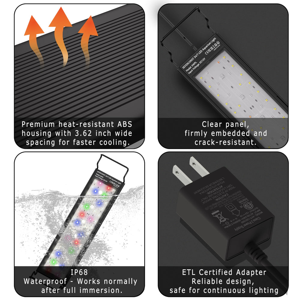 SevenCONST nine brightness levels with memory restore