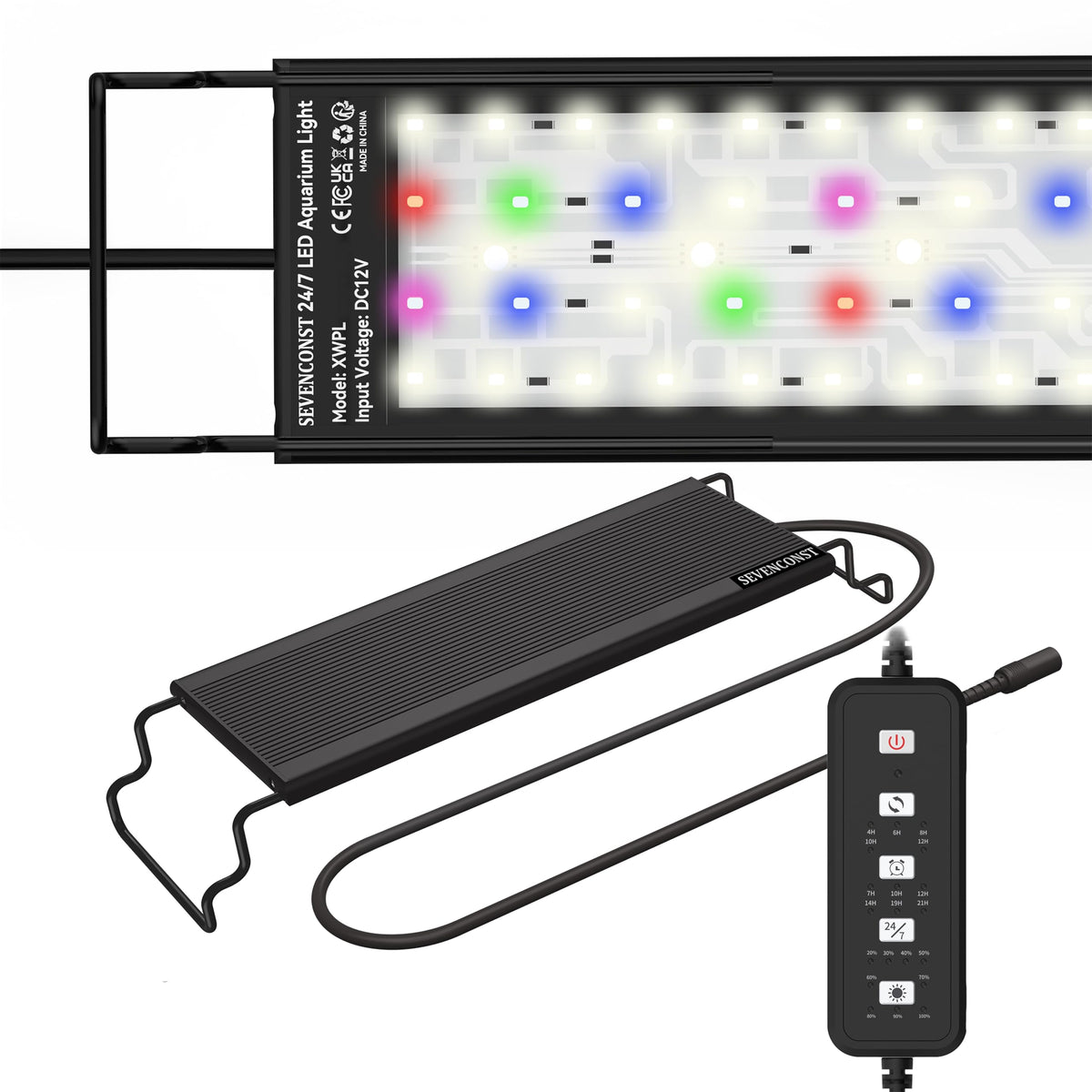 SevenCONST full-spectrum aquarium light for plants and fish colors