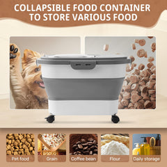 SEWIU two-pack 40lb capacity keeps foods organized for pets