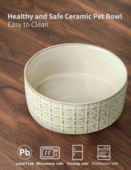 Seyatoo ceramic dog food and water bowl for reliable daily meals and hydration.