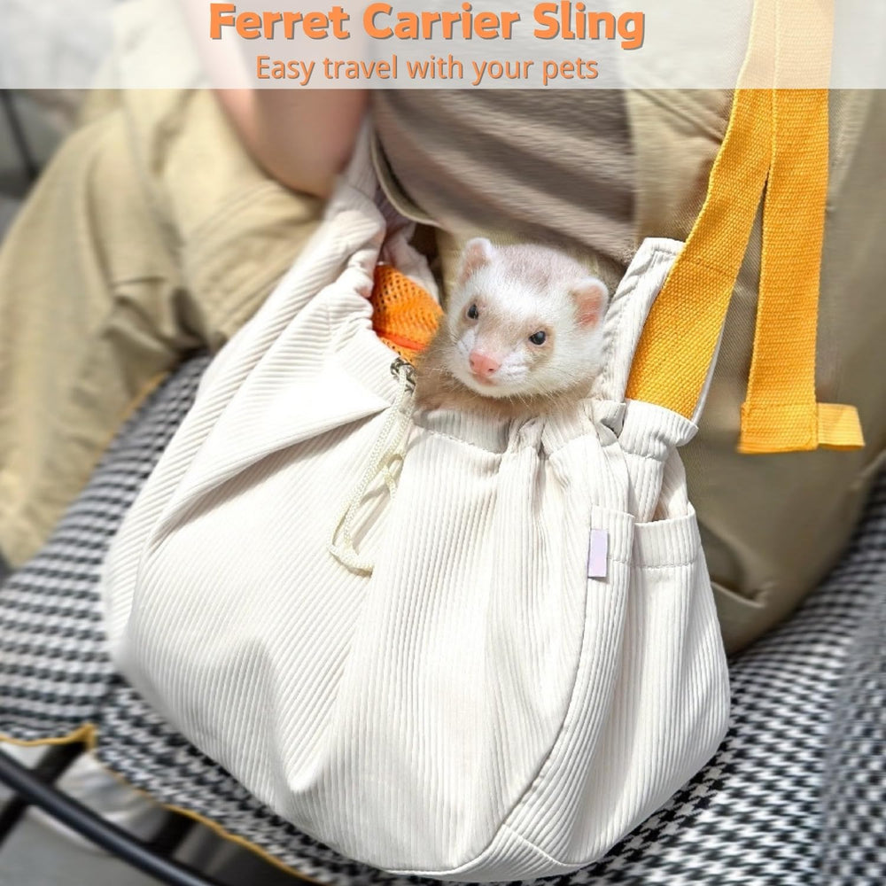 SEZDEKI ferret sling carrier storage-pocket keeps essentials handy