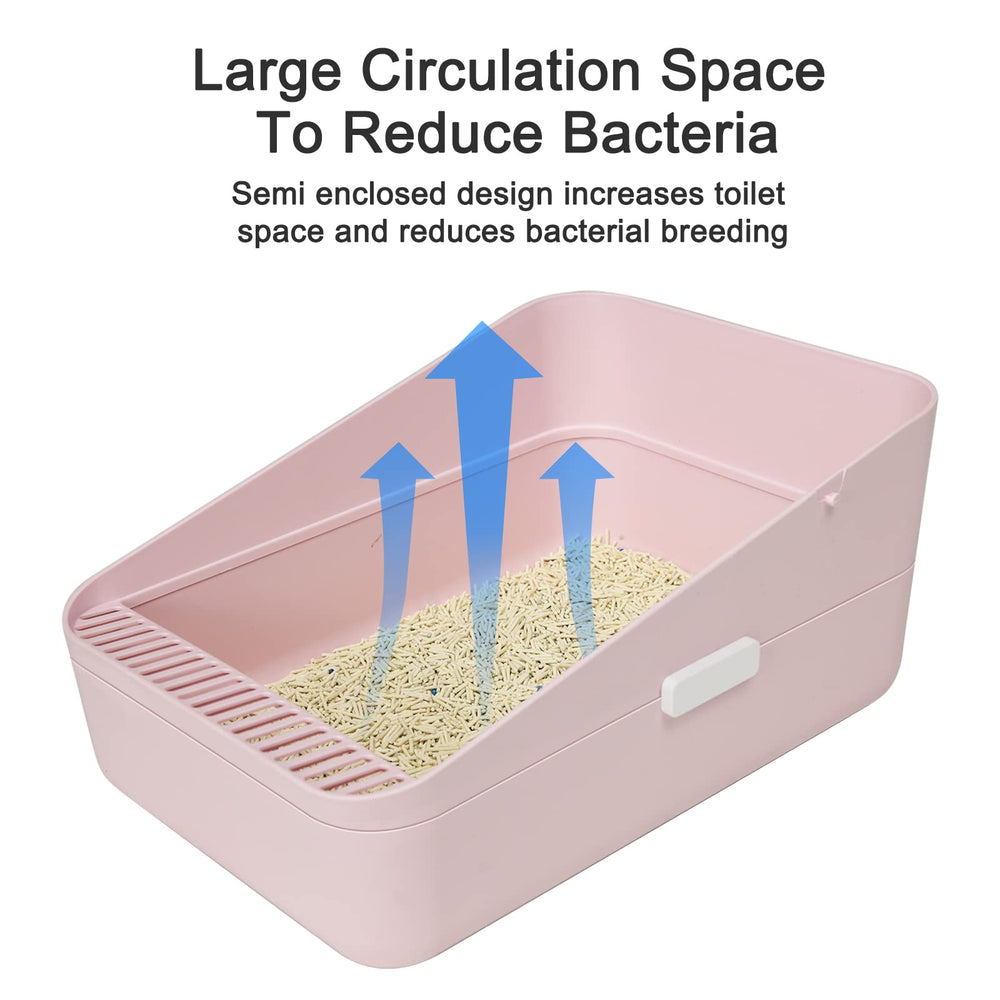 Sfozstra ABS-material litter box ensures durable, safe construction for busy homes.