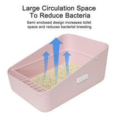 Sfozstra ABS-material litter box ensures durable, safe construction for busy homes.