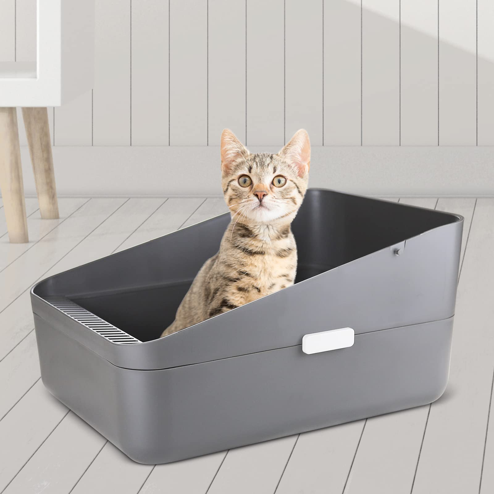 Sfozstra Cats Litter Box Low supports kittens up to 8 lbs