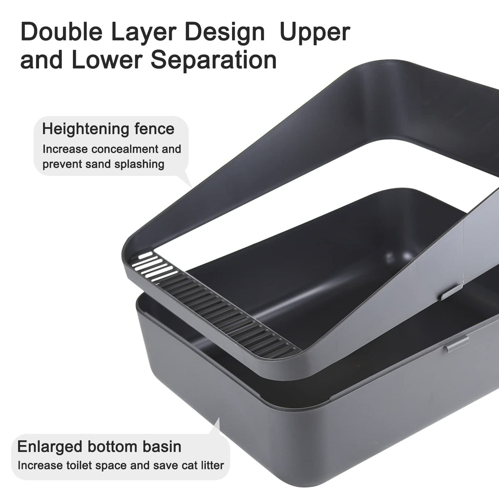 Sfozstra Cats Litter Box Low leak proof pedal reduces spills during digging