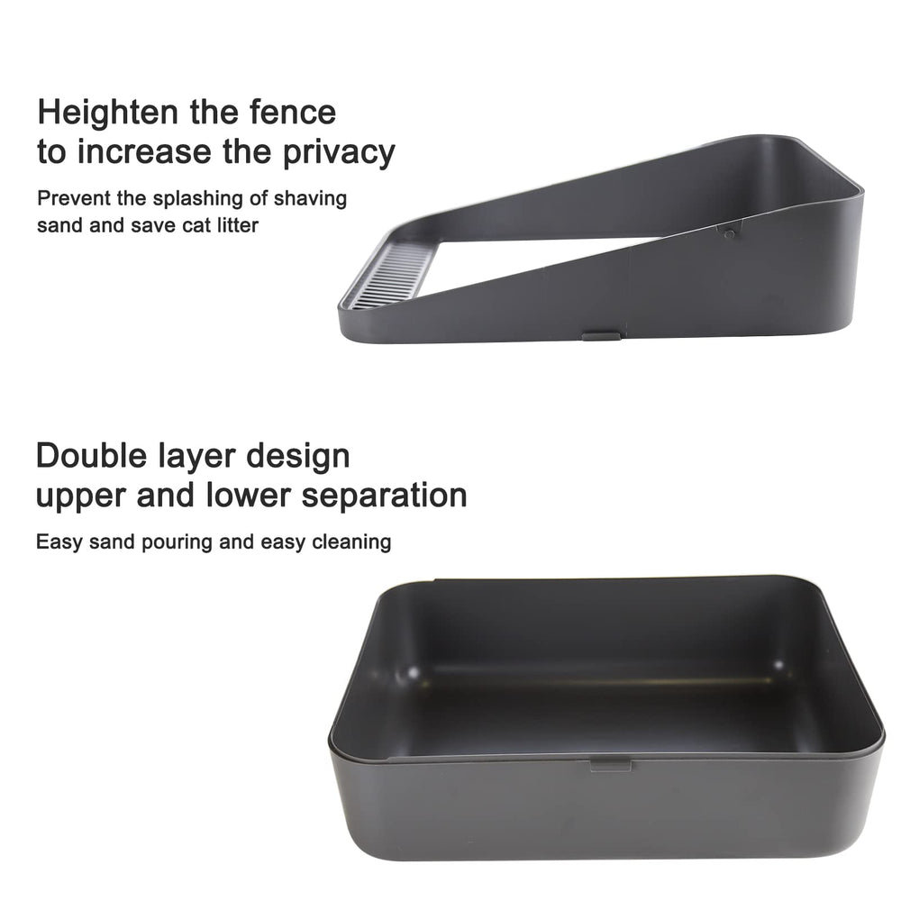 Sfozstra Cats Litter Box Low space saving design fits small rooms