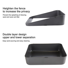 Sfozstra Cats Litter Box Low space saving design fits small rooms