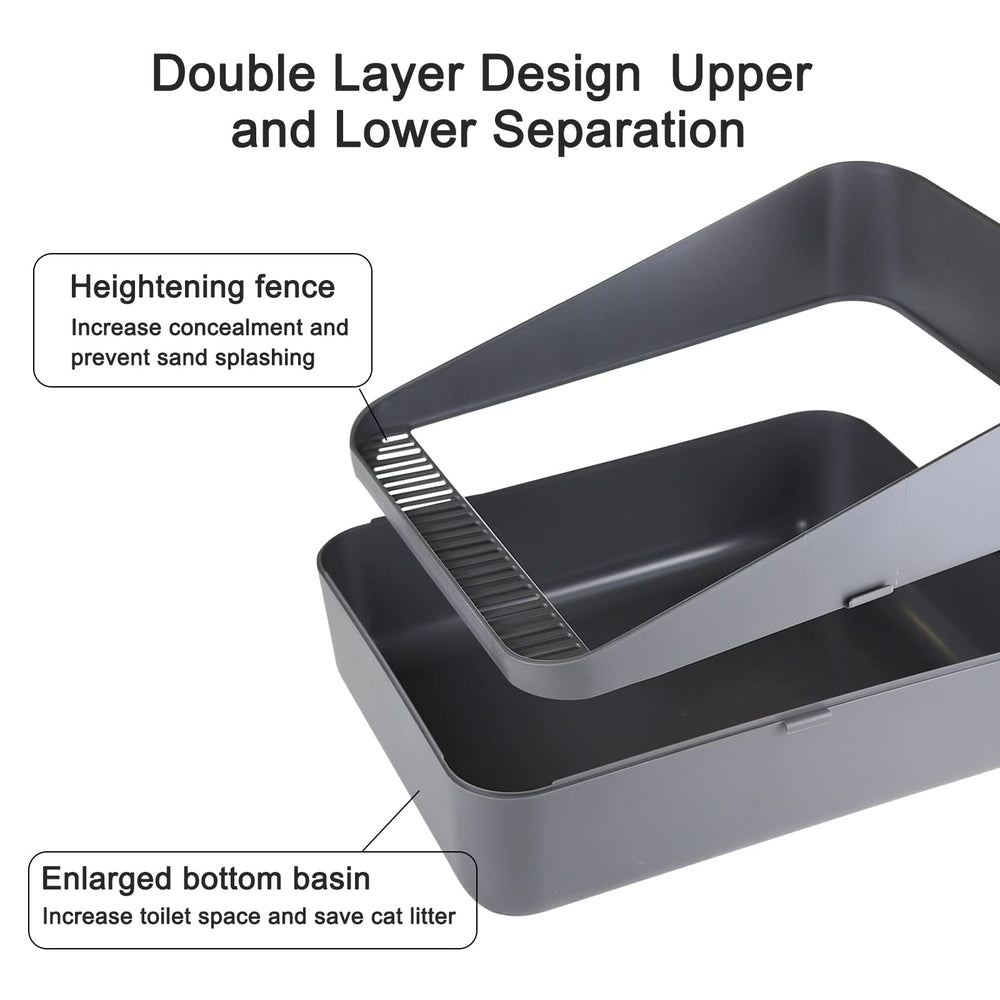 Sfozstra easy-install litter box with clasps for quick setup