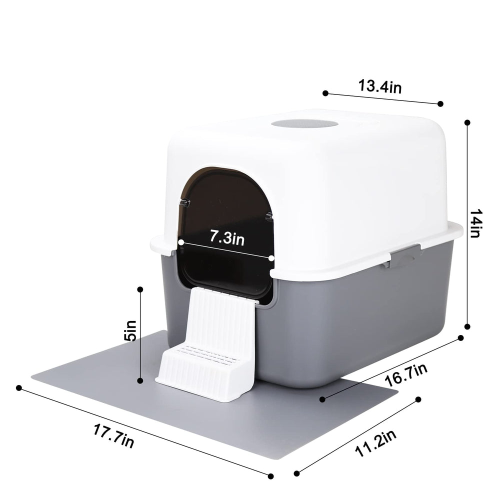 Sfozstra litter box with front entry for easy access.
