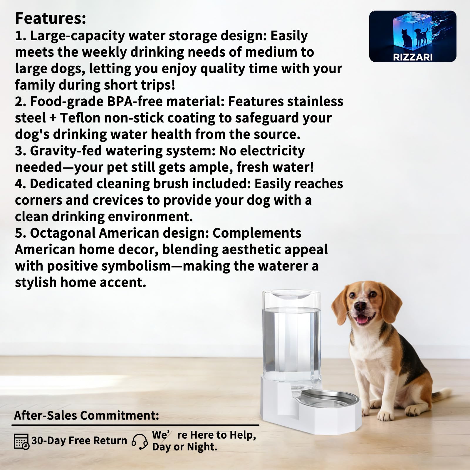 Sfozstra gravity auto-fill function maintains water level as your pet drinks