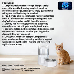 Sfozstra gravity dispense system provides steady water flow without electricity.