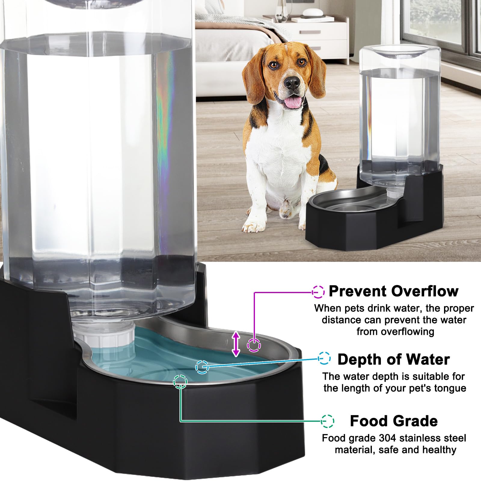 Sfozstra non-slip pads keep the feeder secure on floors.