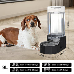 Weighted octagonal base with non-slip pad provides stable hydration for energetic dogs