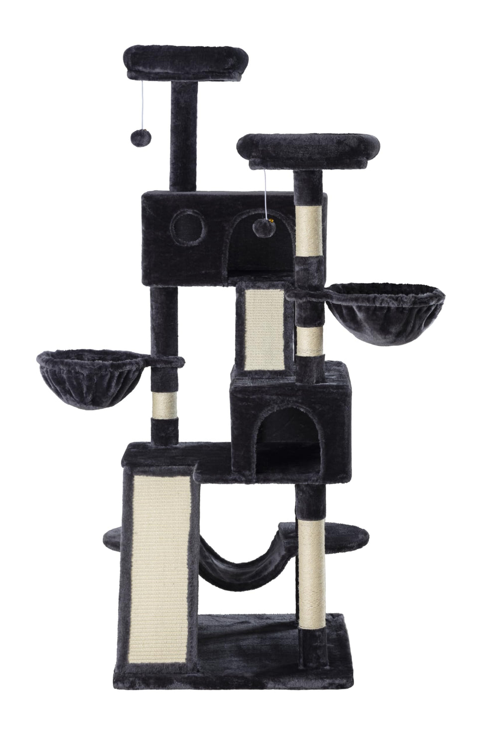 SHA CERLIN 65in cat tree easy-to-follow assembly instructions and tools.