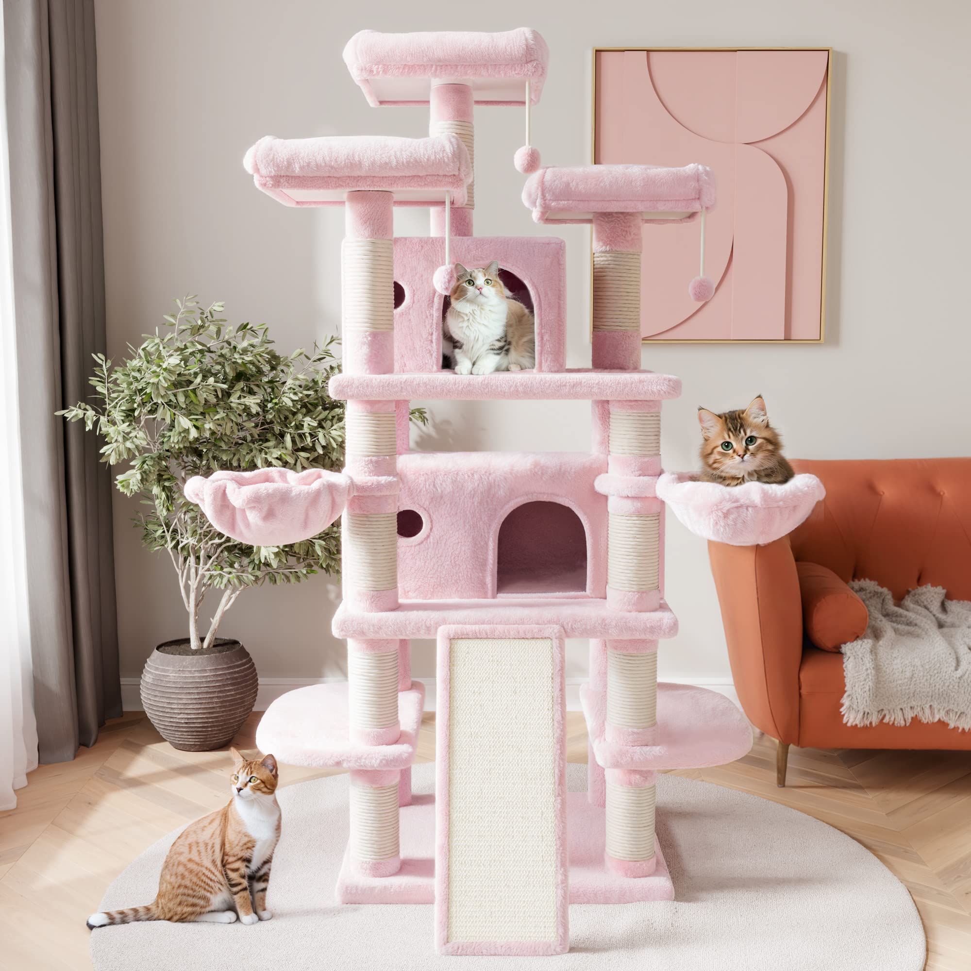 SHA CERLIN condo nook in pink provides a cozy retreat for nap time.