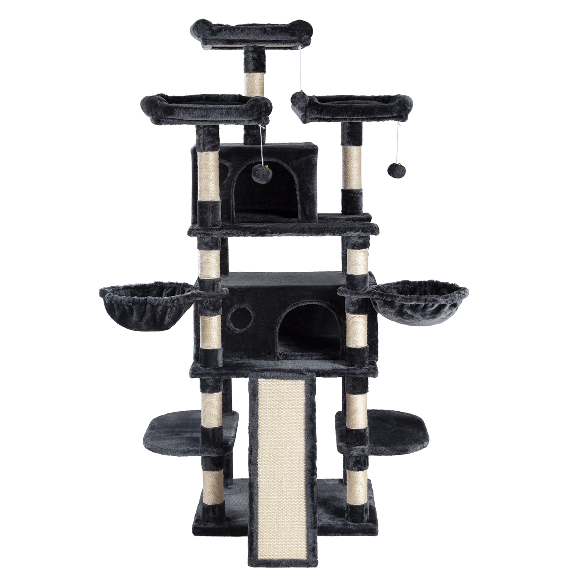 SHA CERLIN dark grey cat tree complements modern interiors
