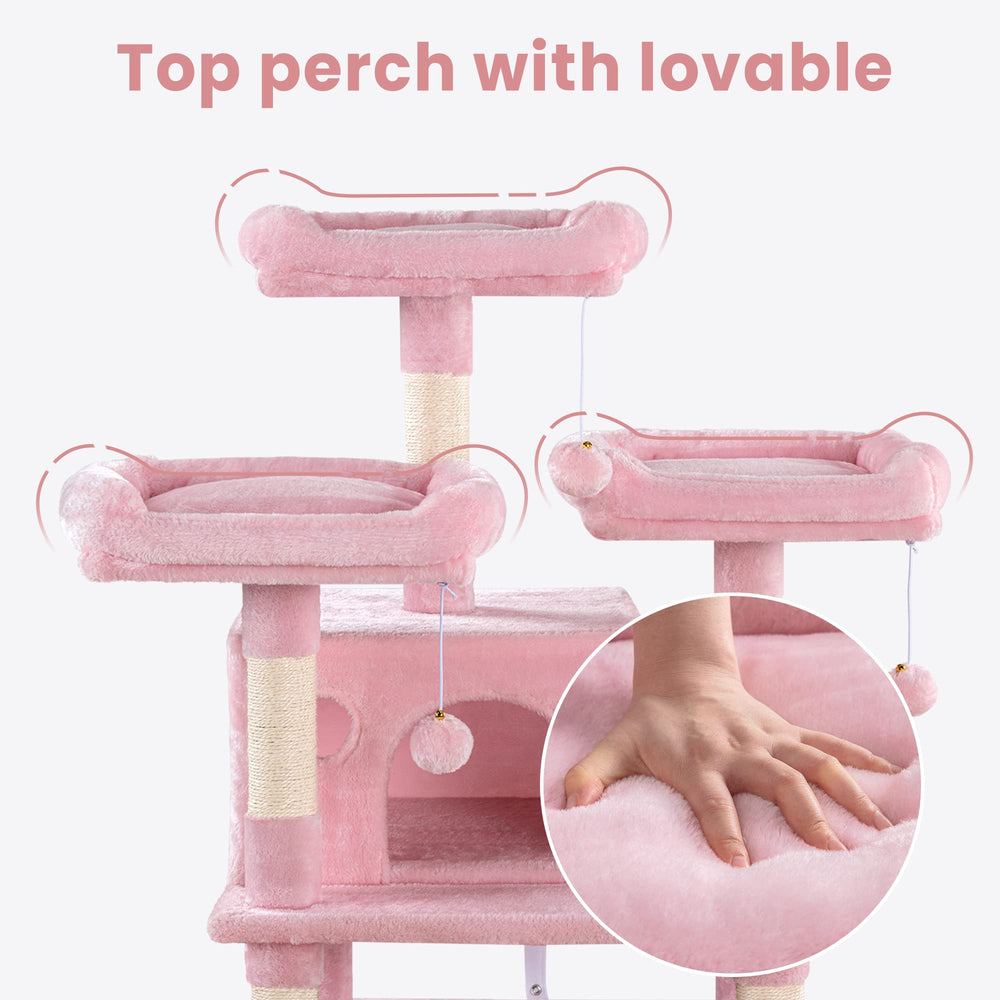 SHA CERLIN plush lounging platform offers warm, soft comfort for cats.