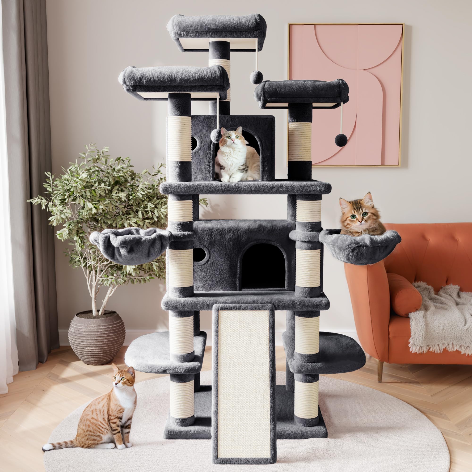 SHA CERLIN sisal posts for durable scratching and claws maintenance