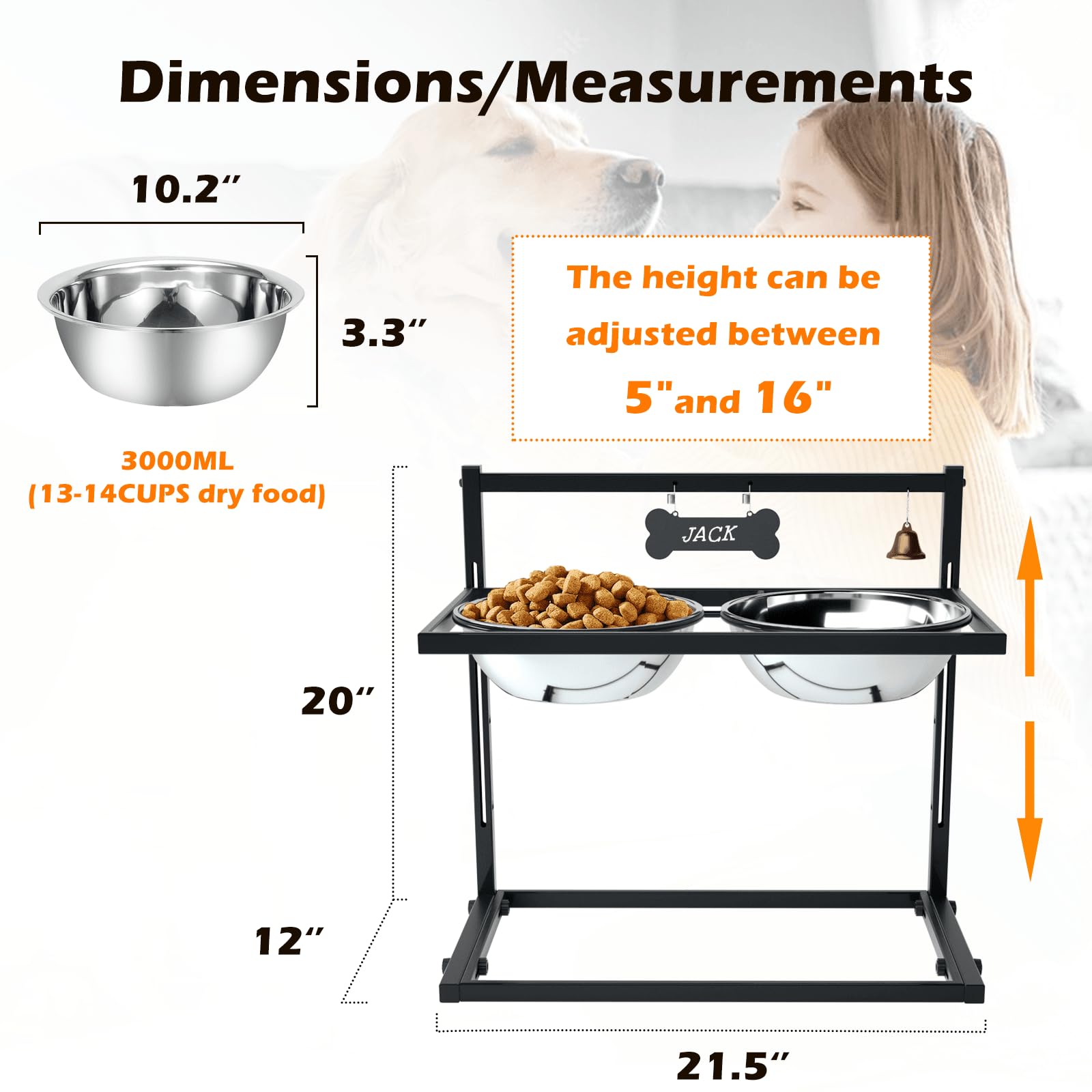 SHAINFUN anti-tip metal construct prevents tipping during meals.