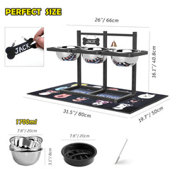 SHAINFUN dining mat splash keeps feeding area clean and dry.