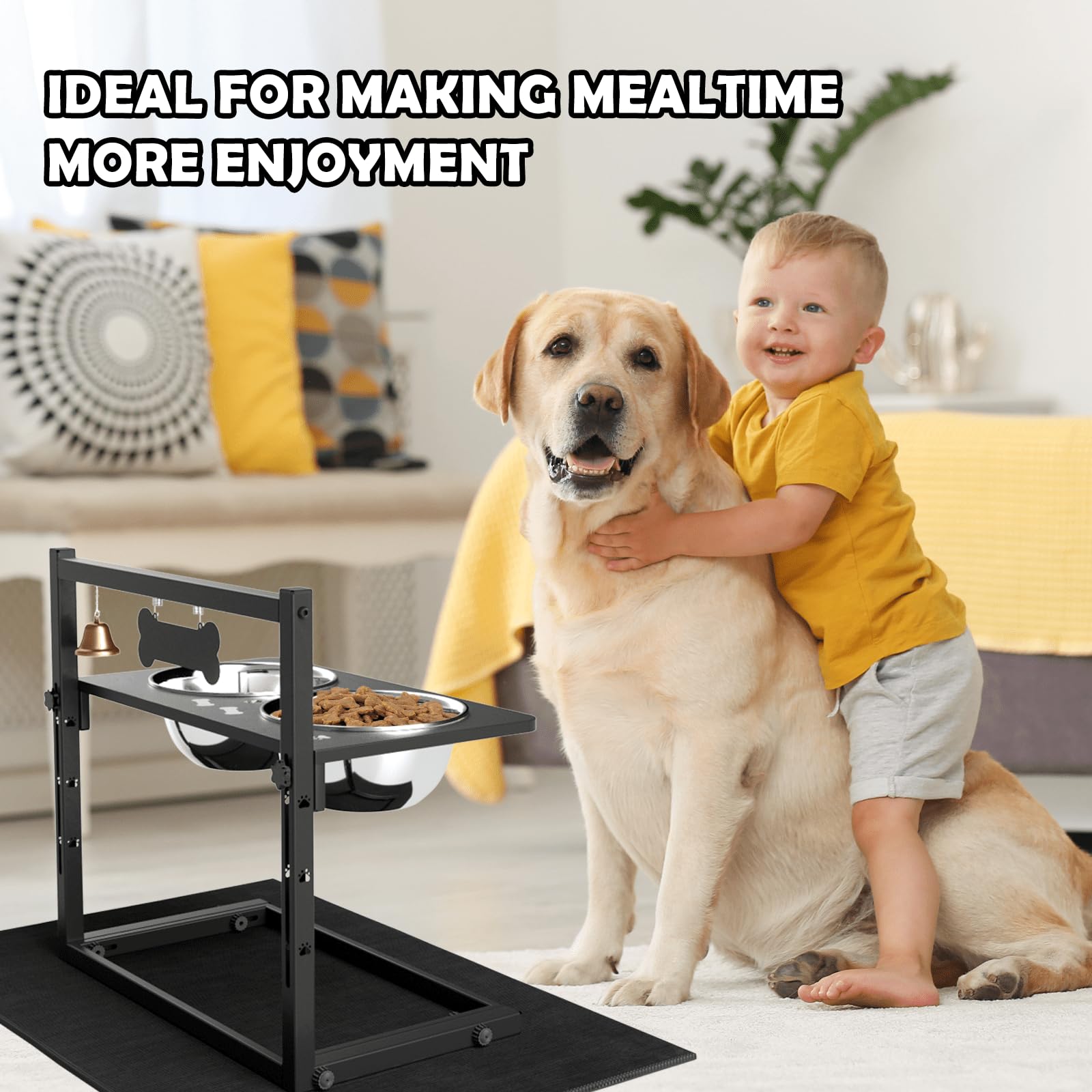 SHAINFUN dining set designed for large and medium breed mealtimes