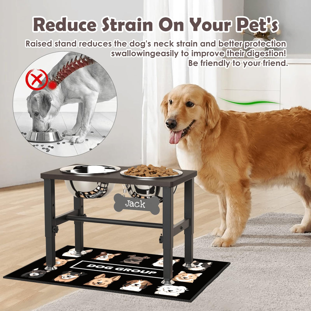 SHAINFUN stable metal stand prevents tipping during meals.