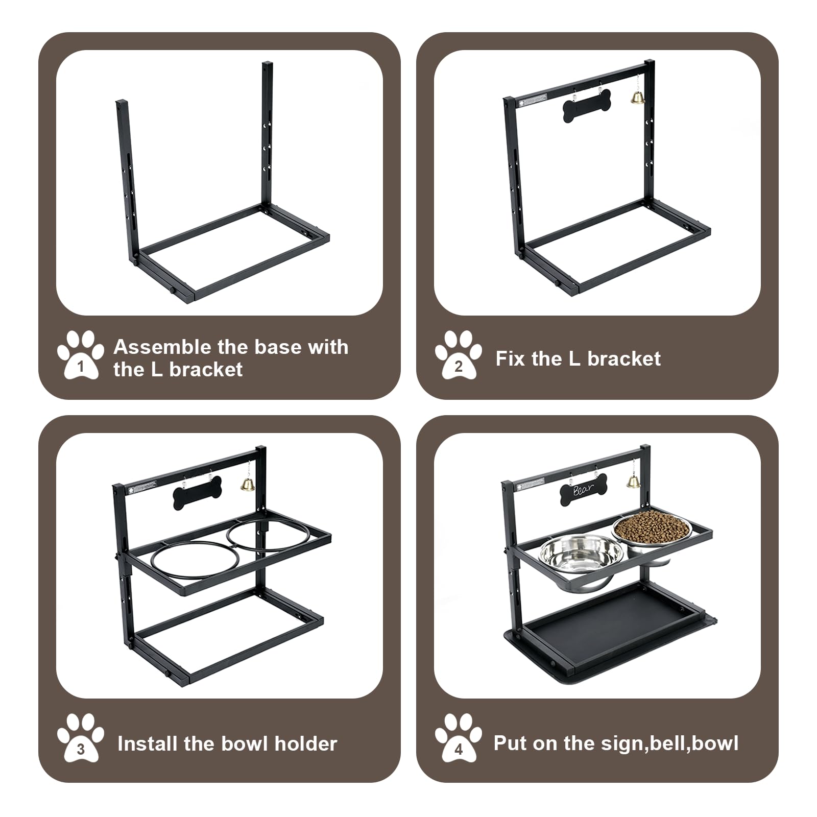 SHAINFUN durable iron stand provides stable support during meals