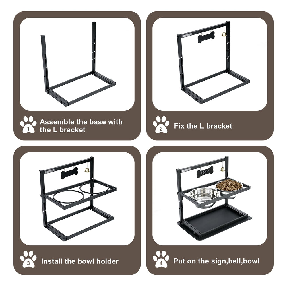 SHAINFUN durable iron stand provides stable support during meals