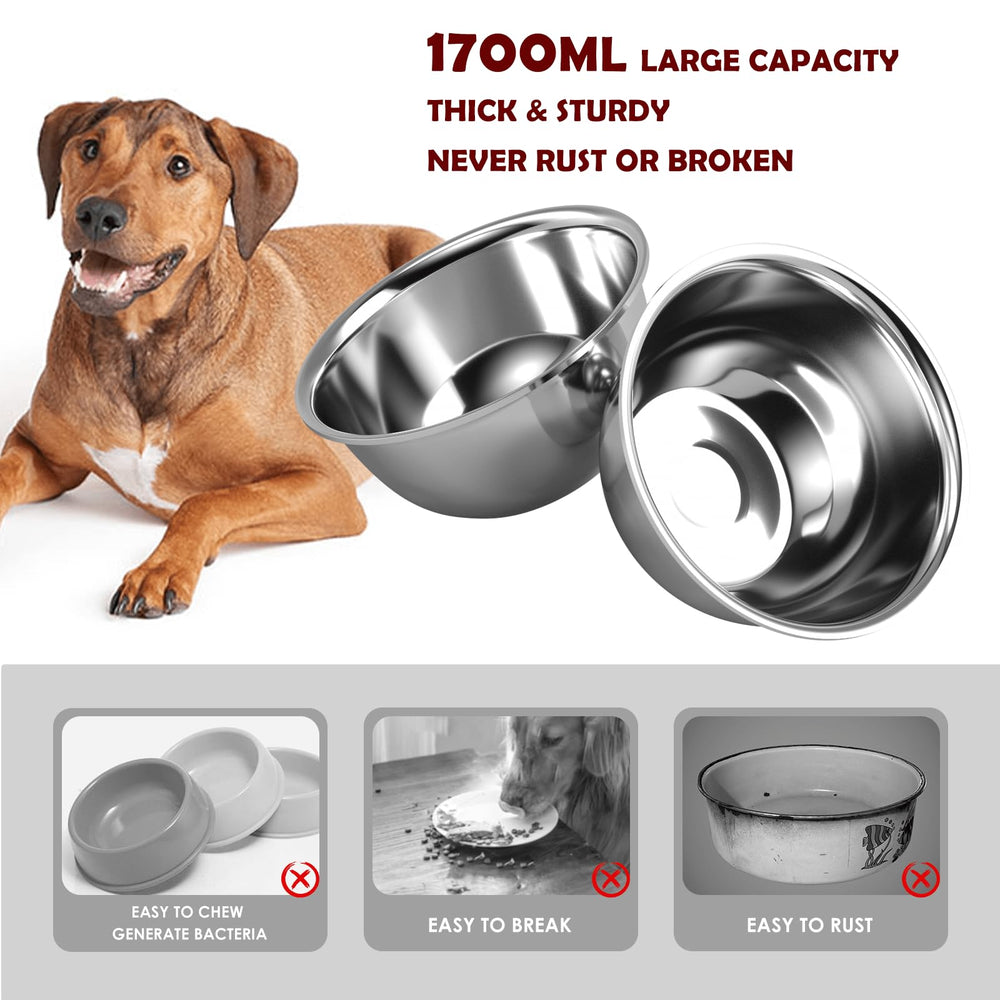 SHAINFUN easy-assembly dog bowl set for quick setup