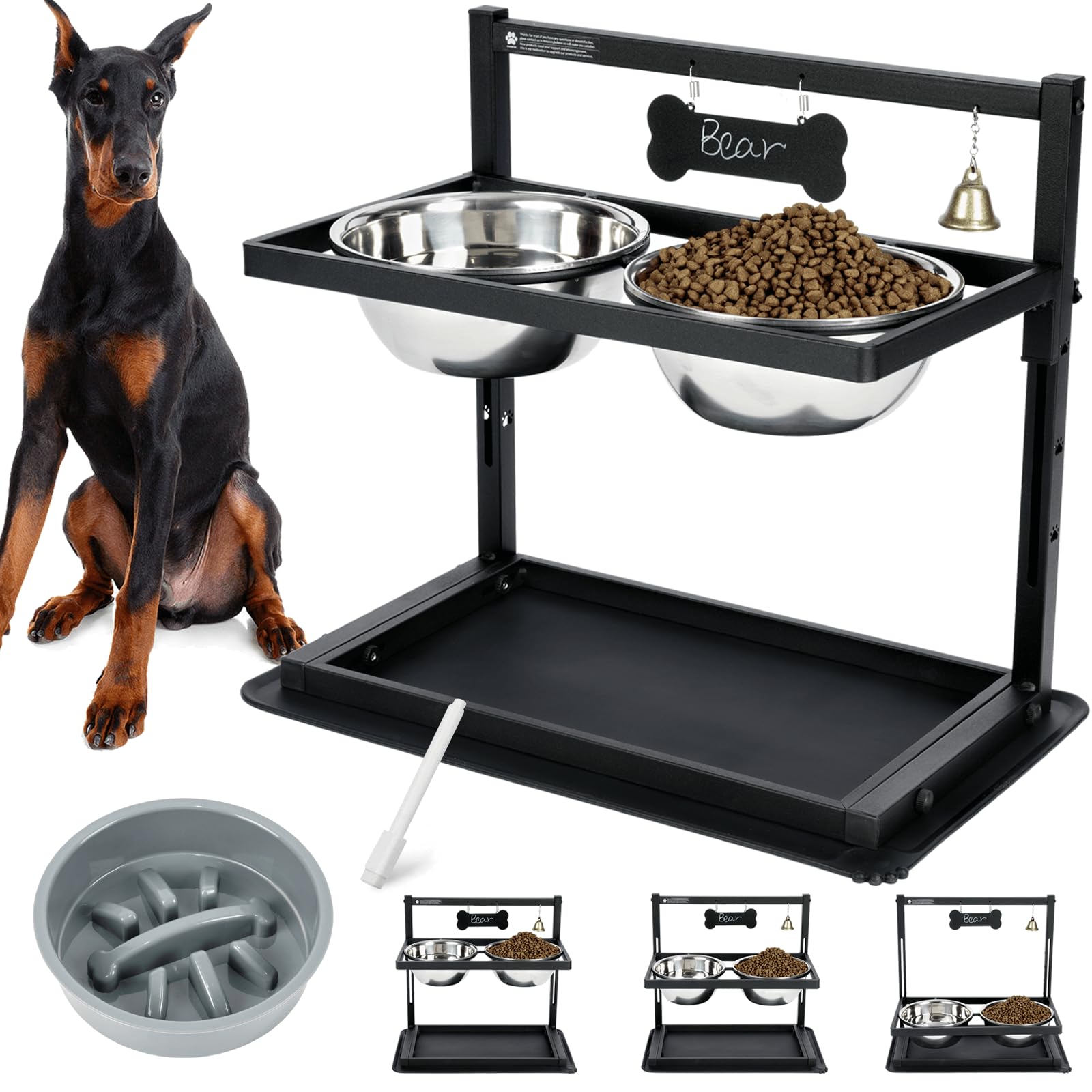 SHAINFUN elevated dog bowl stand with ergonomic height for comfortable meals
