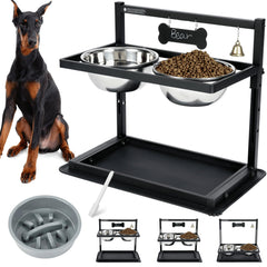 SHAINFUN elevated dog bowl stand with ergonomic height for comfortable meals