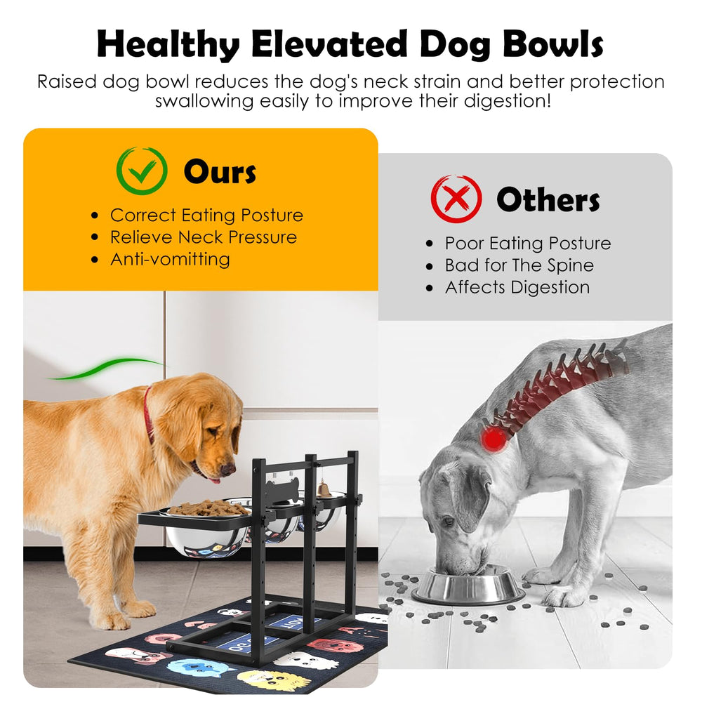 SHAINFUN three-bowl setup supports simultaneous meals for multiple dogs