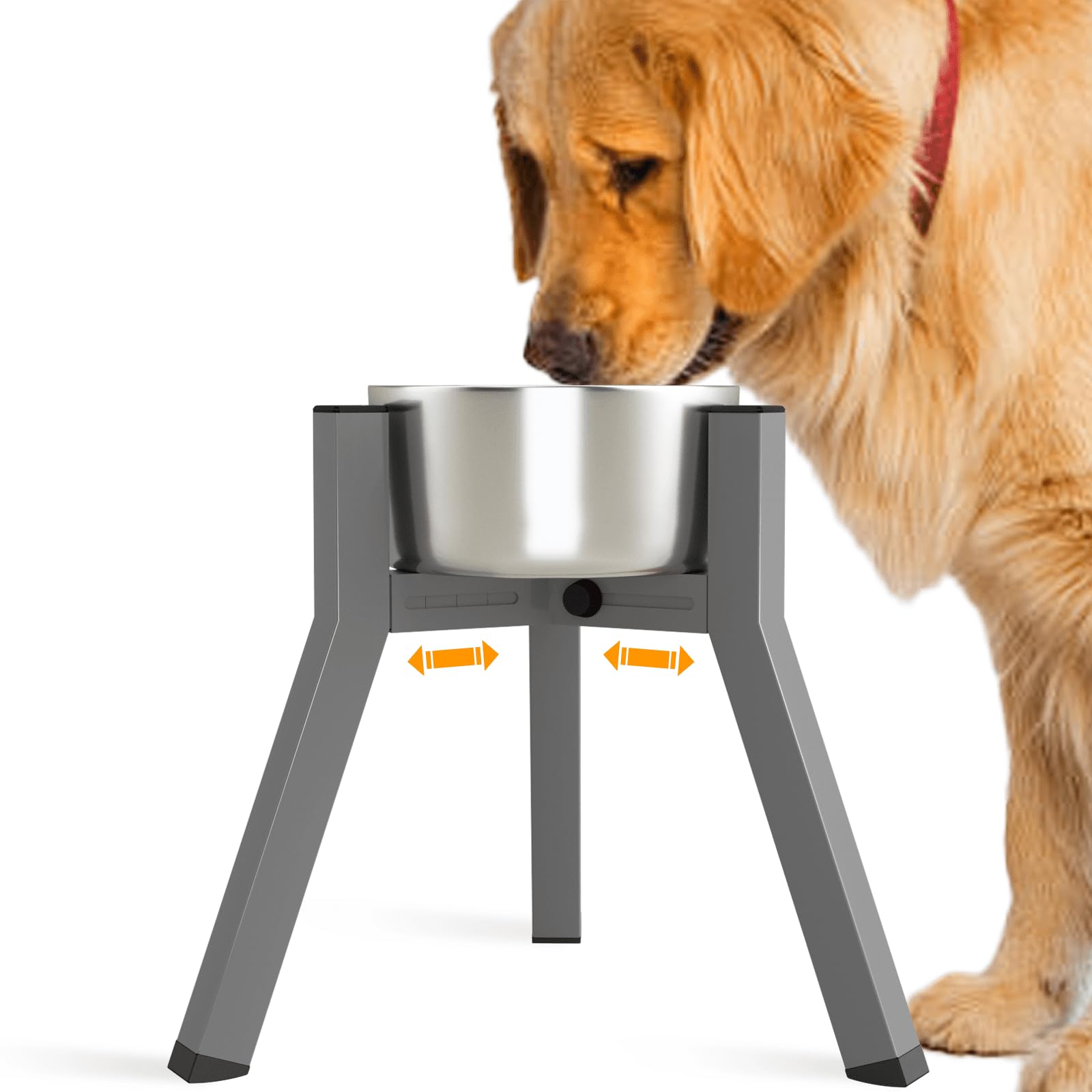SHAINFUN grey elevated stand tall height for easy feeding.