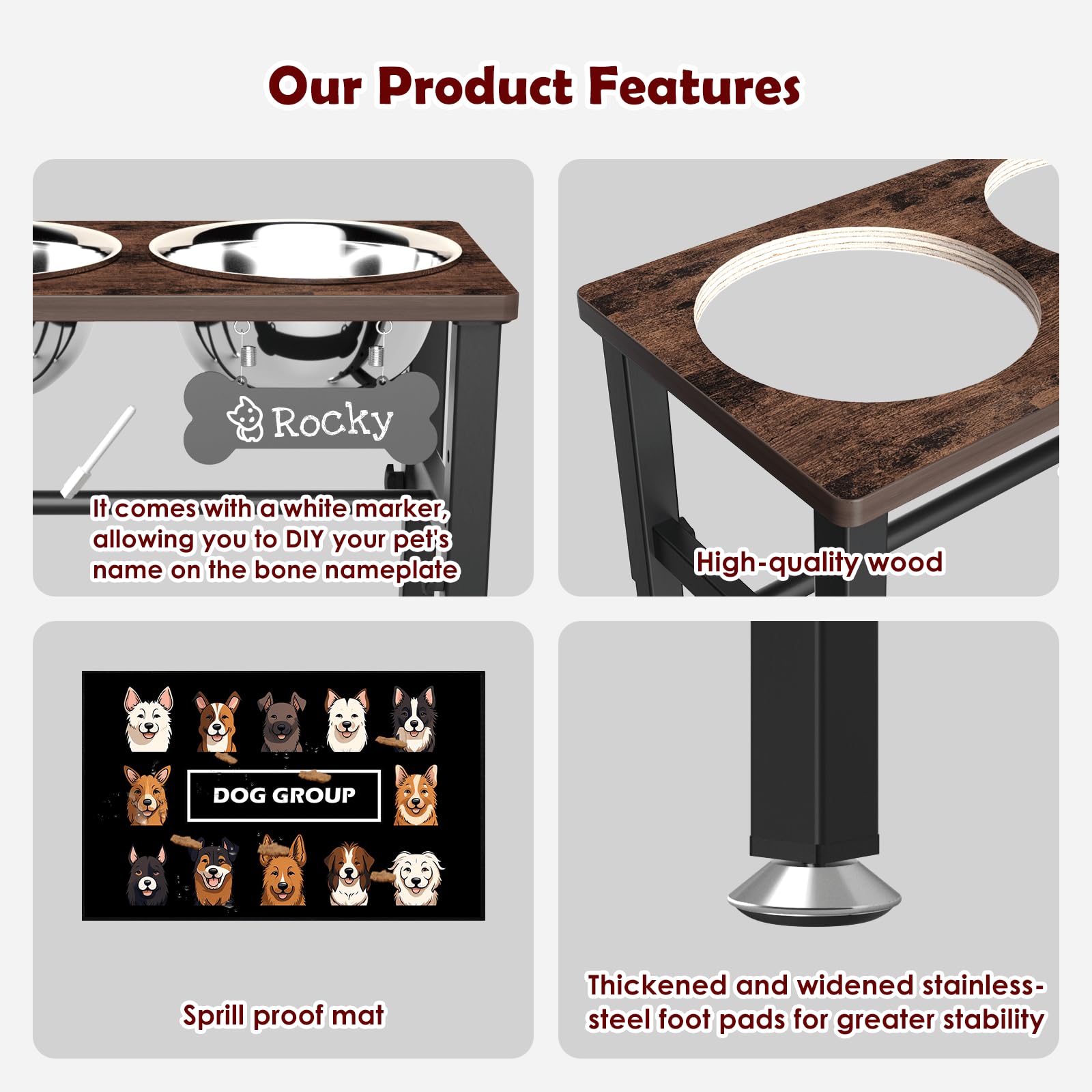SHAINFUN height-adjustable stand offering neck-friendly dining positions