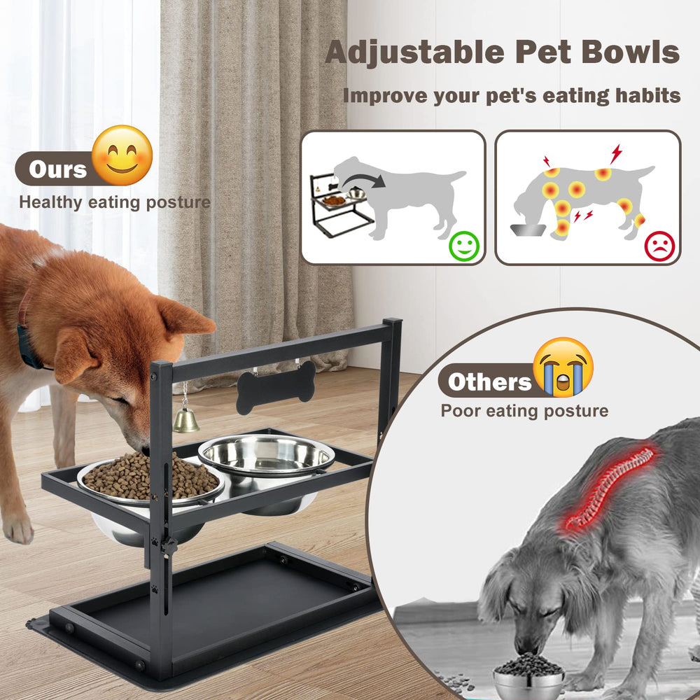 Durable iron stand prevents tipping during meals