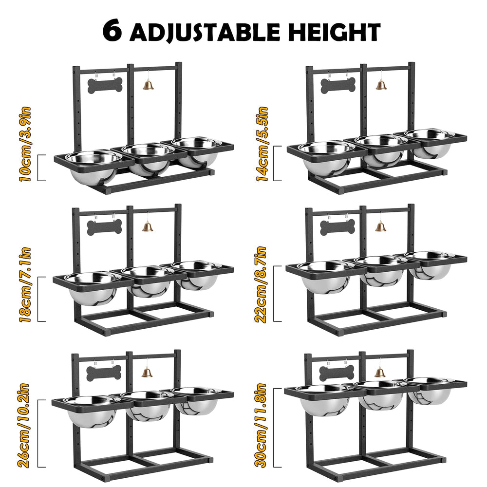 SHAINFUN rust-resistant metal stand provides stable support during meals