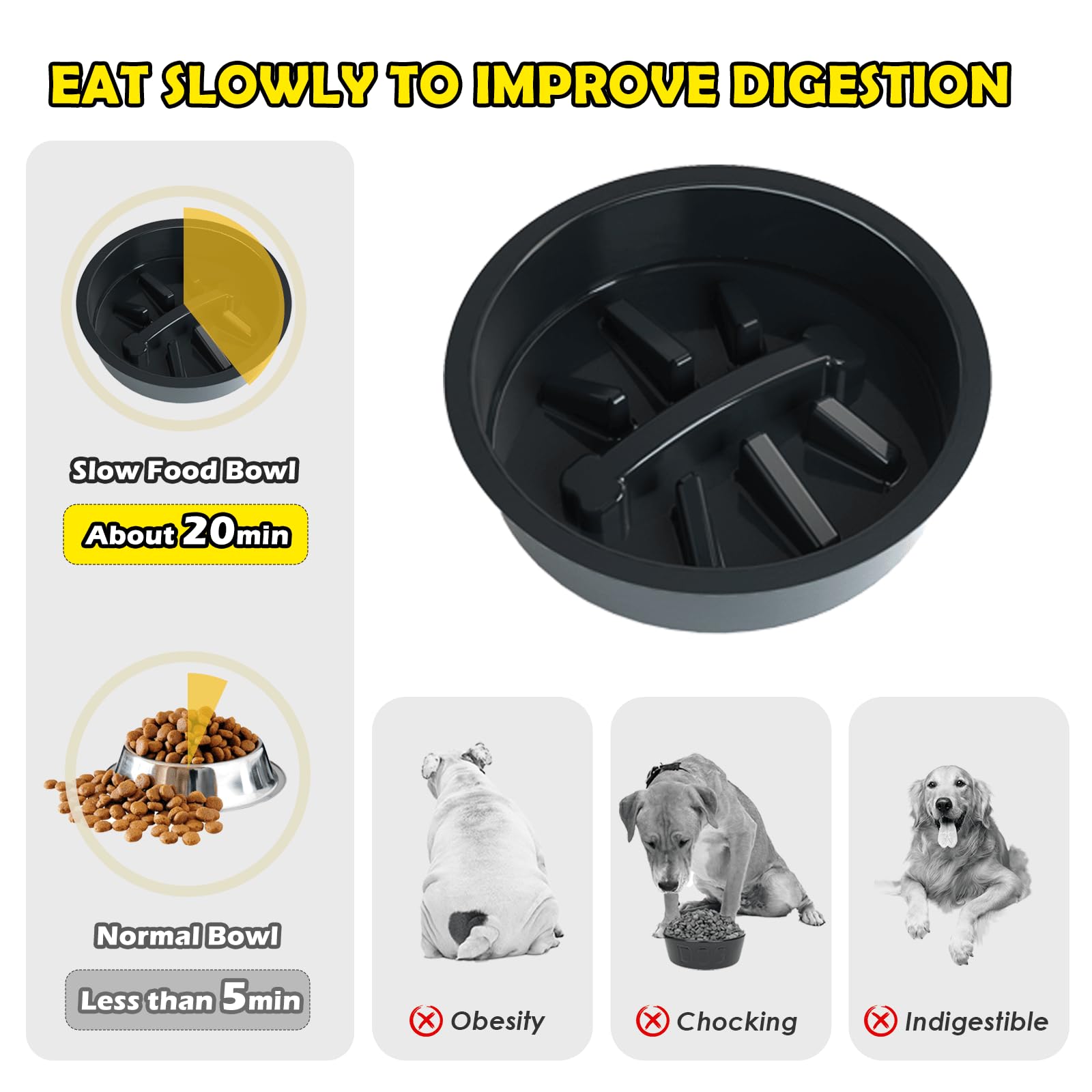 SHAINFUN sturdy metal stand resists tipping during meals.