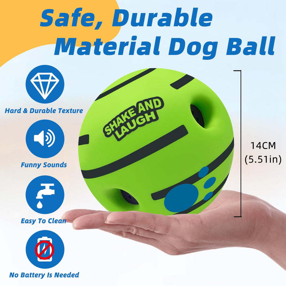 SHAKE AND LAUGH ball non-toxic PVC keeps play safe and durable
