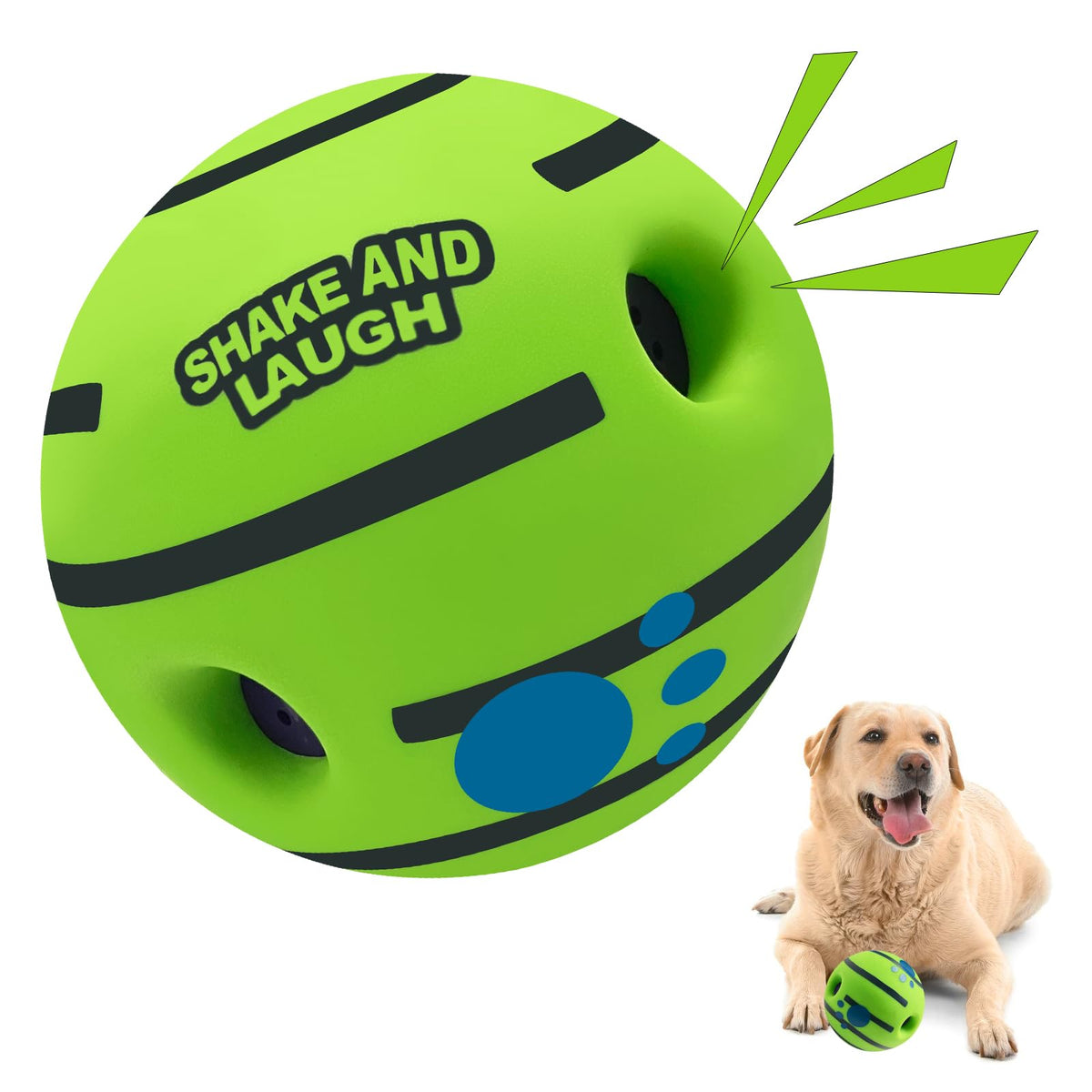 SHAKE AND LAUGH ball rolling with sound boosts interactive play and training sessions