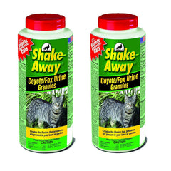 Shake-Away coyote/fox urine granules 2-pack deters cats in outdoor spaces