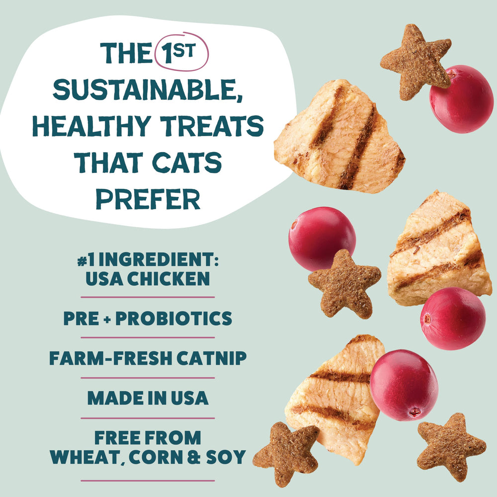 Shameless Pets bite-sized star shapes offering easy, tasty rewarding moments for cats