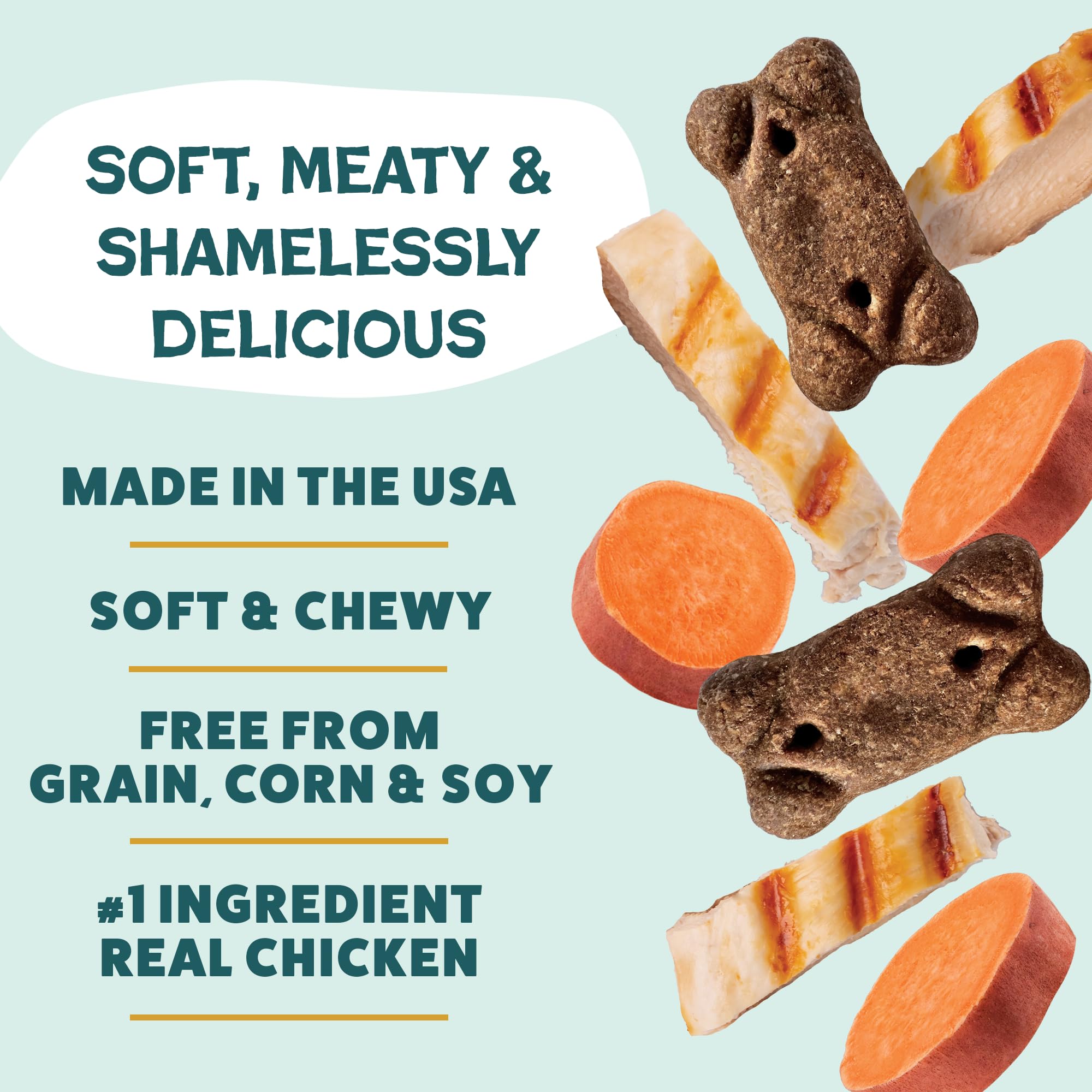 Shameless Pets Cheeky Chicken Meaty Tenders close-up, savory texture
